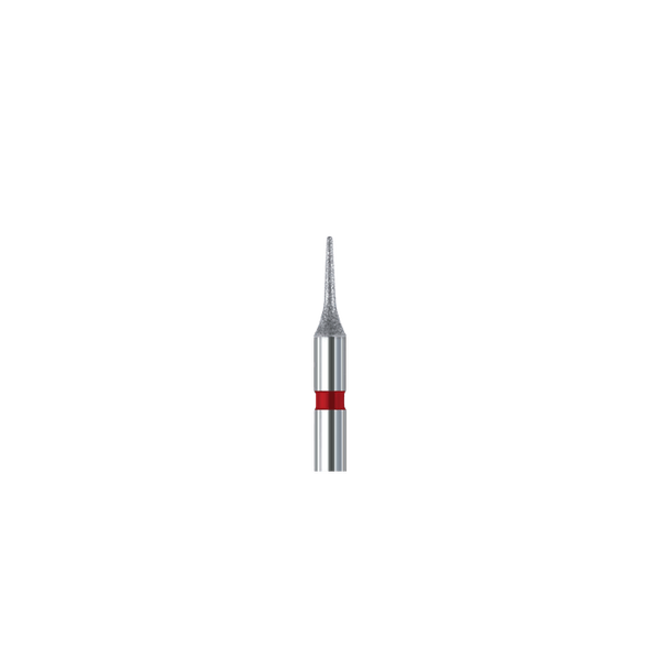 Busch No. 8392 016 fine grit red ring FG diamond needle bur for interproximal reduction (IPR), pack of 2