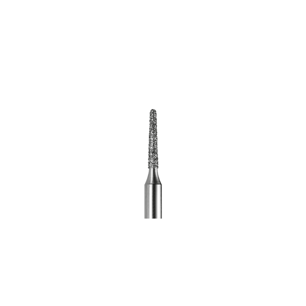 Busch 8856 018 red ring fine-grit diamond bur, round-end taper, FG shank, made in Germany