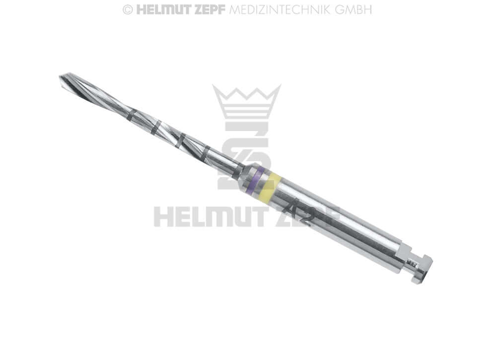 CMF system drill bit 1.3mm dental bur, 12mm drilling depth, RA shank by Helmut Zepf No. 08.523.13