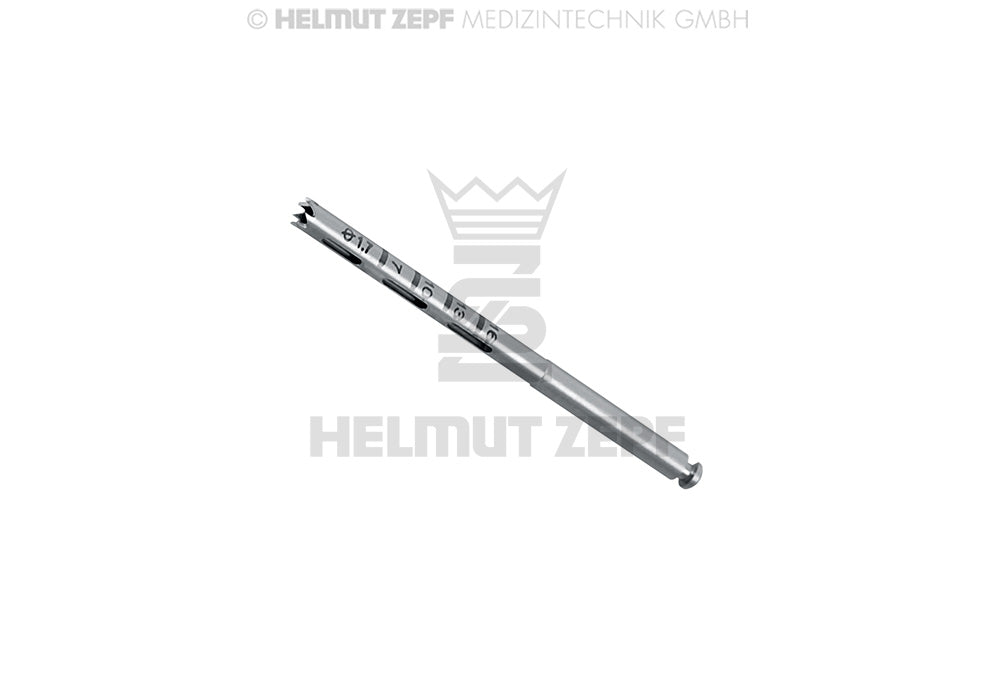 dental trephine surgical instrument 1.7mm Inside Ø, 2.35x30mm, 7 Teeth, Helmut Zepf 08.910.01