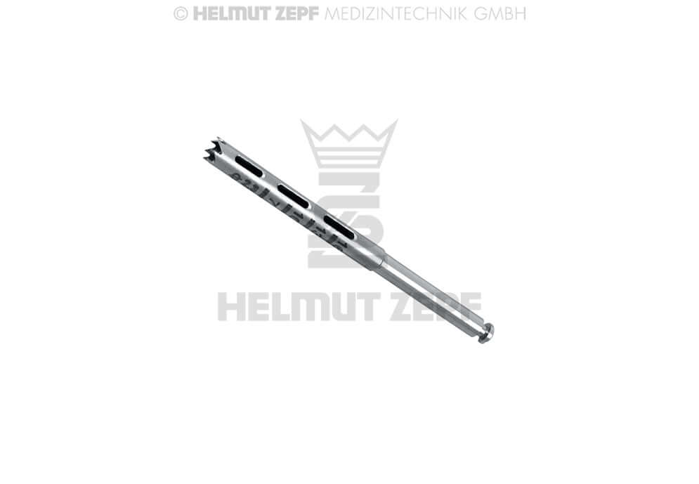 dental trephine 2.3mm surgical instrument Helmut Zepf 7 teeth 30mm sheath graded 7/10/13/16 No.08.910.02