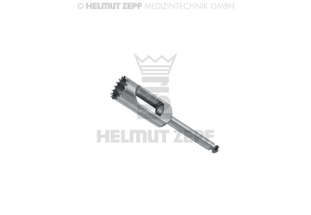 Helmut Zepf dental trephine 5.0mm short, 2.35x15mm shank, surgical instrument for oral surgery No. 08.912.50