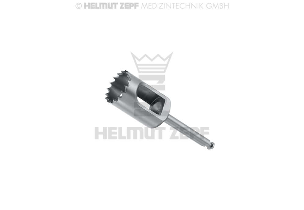 Helmut Zepf short trephine 7.5mm dental instrument, Inside Ø 7.5mm, 2.35x15mm, No. 08.912.75