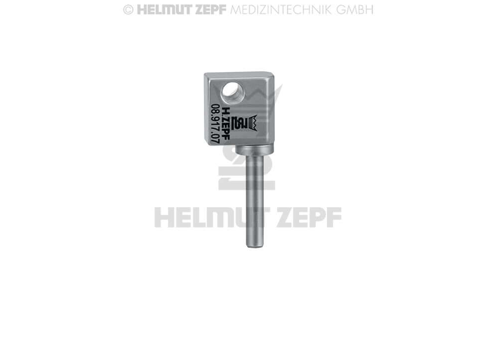 Helmut Zepf flag holder for molar implant drill holes, 7mm width, No. 08.917.07, checks parallelism