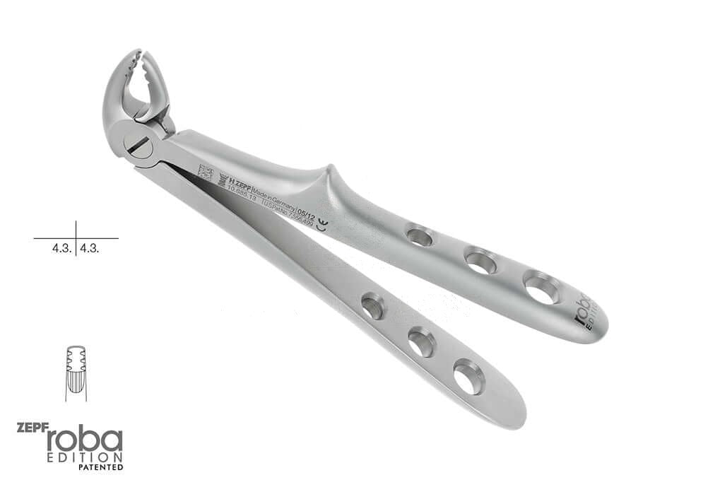 Pediatric extraction forceps Ash pattern (English pattern) #13 for children Roba Design by Helmut Zepf, stainless steel dental tool