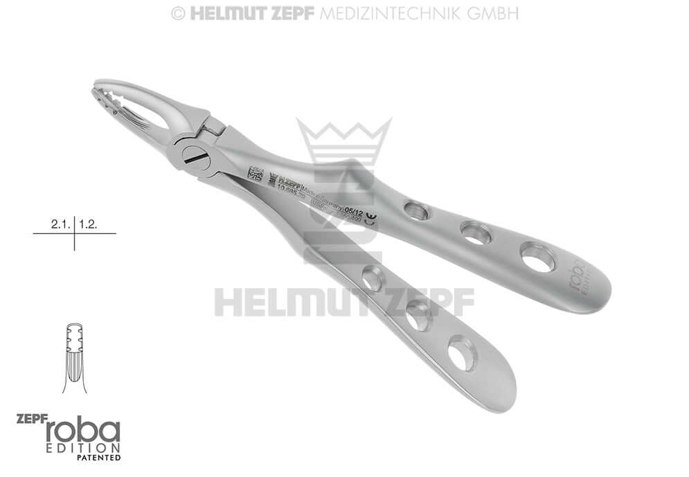 Pediatric extraction forceps English pattern #29 for children Roba Design by Helmut Zepf, stainless steel dental instrument