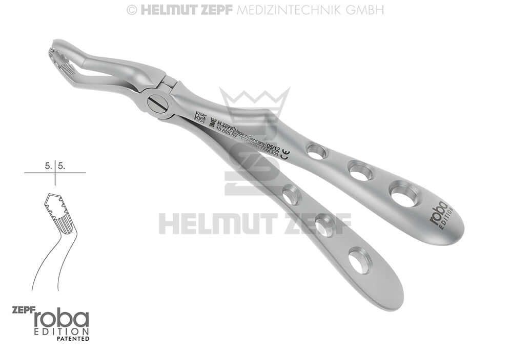 Helmut Zepf pediatric extraction forceps English pattern #52 Roba Design for primary tooth extractions