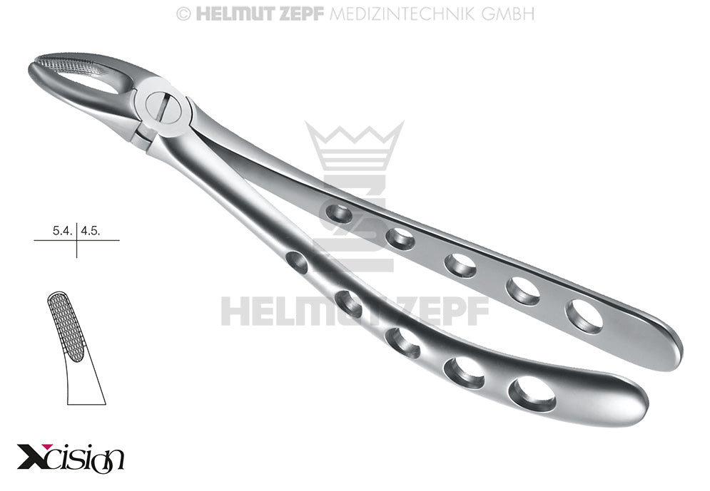 Helmut Zepf upper premolar extraction forceps English pattern #7 Xcision-Line dental instrument No. 12.007.00Z