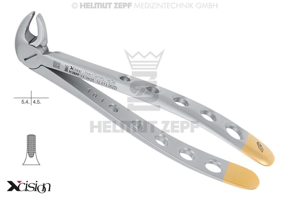 Helmut Zepf diamond coated extraction forceps lower premolars #13 English Pattern Xcision-Line dental instrument