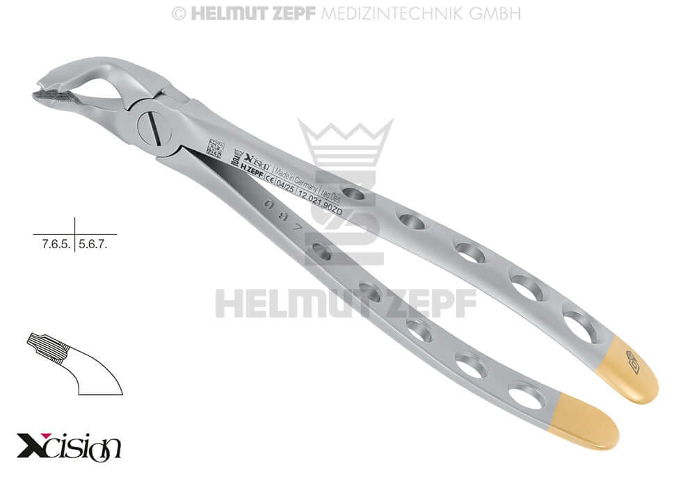 Diamond coated extraction forceps lower premolars #321 English Pattern Xcision-Line Helmut Zepf 12.021.90ZD