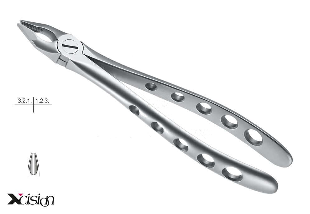 upper incisor canine extraction forceps English pattern #34N special far-reaching beaks Xcision-Line Helmut Zepf