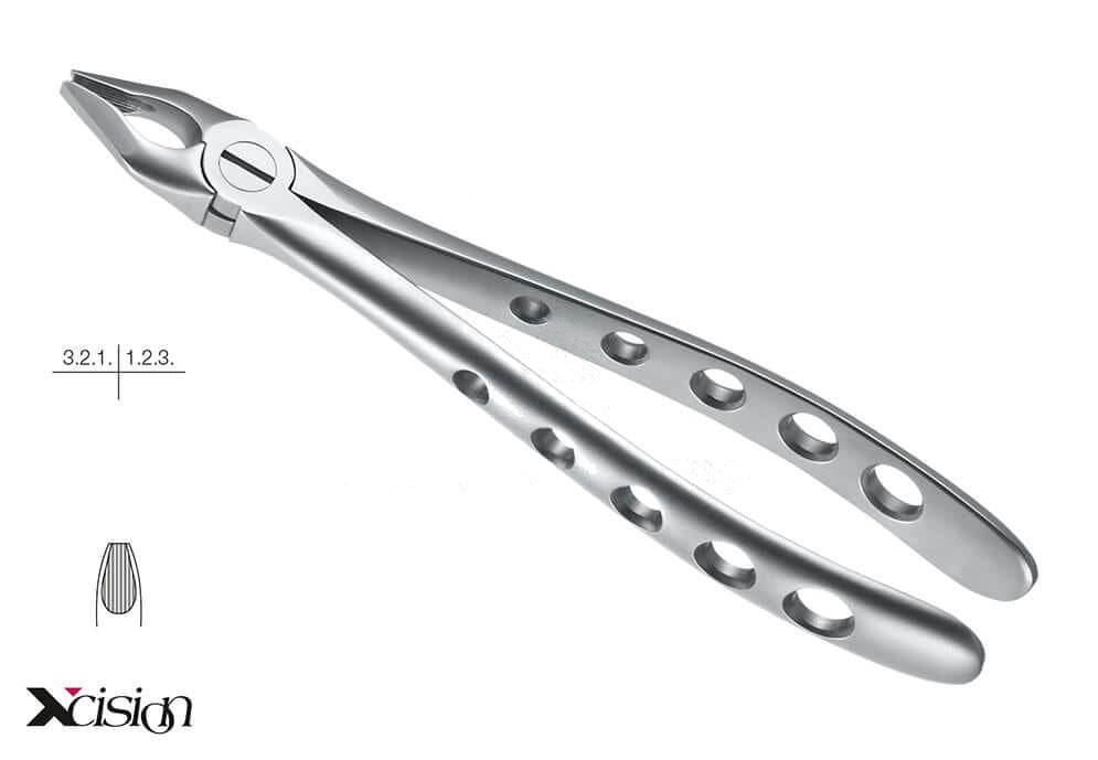 upper incisor canine extraction forceps English pattern #34M far reaching special beaks Xcision-Line Helmut Zepf