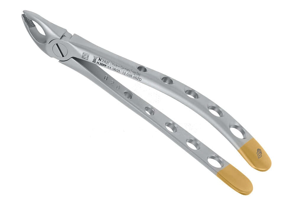Helmut Zepf diamond coated upper premolar extraction forceps #35 English Pattern Deep Grip Xcision-Line