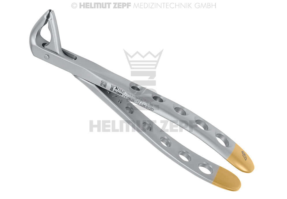 Helmut Zepf lower incisor extraction forceps diamond coated #36A English Pattern far reaching Xcision-Line