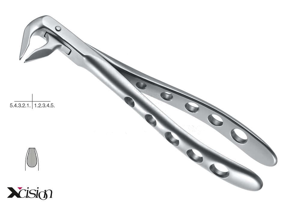 Helmut Zepf extraction forceps lower incisors and premolars #36M Ash Pattern (English Pattern) Far Reaching Xcision-Line Secure-Line dental instrument