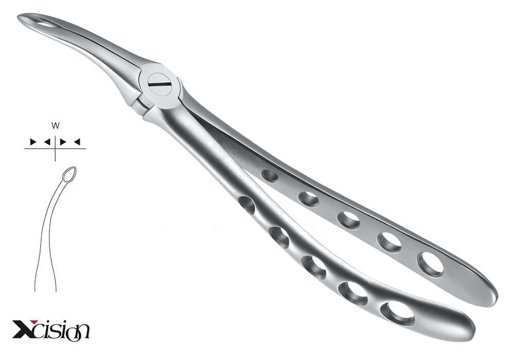upper roots extraction forceps English pattern #44 Xcision-Line by Helmut Zepf, stainless steel dental instrument