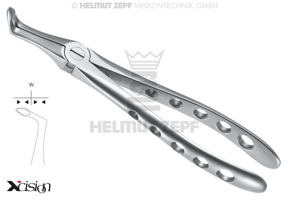 Root Tip Forceps #45Sb Lower Jaw Xcision-Line Rescue-Line by Helmut Zepf 12.045.15Z