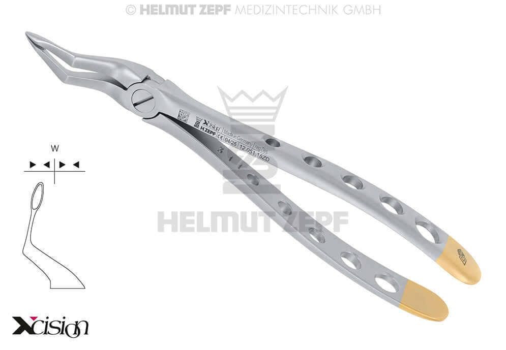 Root Tip Forceps #51Sb Upper Jaw Xcision-Line Diamond Coated Rescue-Line Helmut Zepf 12.051.15ZD