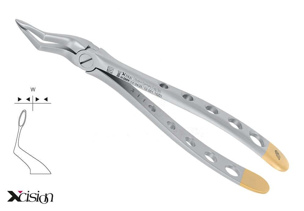 Root Tip Forceps #51Sb Upper Jaw Xcision-Line Diamond Coated Rescue-Line Helmut Zepf 12.051.15ZD