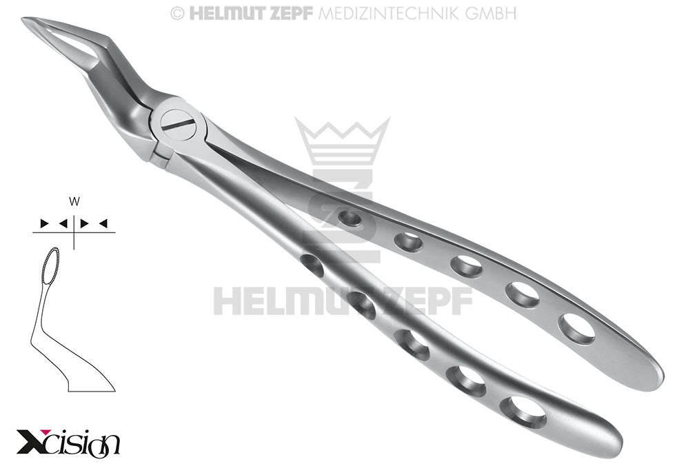 Root Tip Forceps #51-Sb Serrated Edges Upper Roots Xcision-Line Helmut Zepf 12.051.15ZS