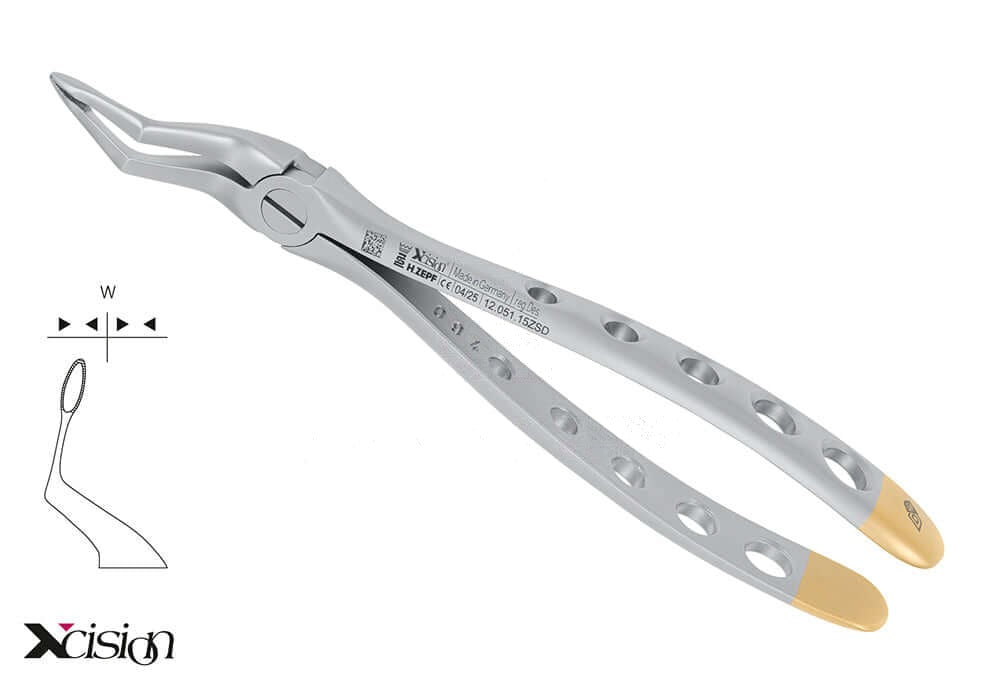 Root Tip Forceps #51-Sb Diamond Coated Serrated Edges Xcision-Line Upper Roots Helmut Zepf 12.051.15ZSD