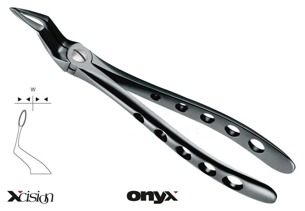 Helmut Zepf #51-Sb upper root extraction forceps serrated edges Xcision-Line Onyx Coating dental instrument