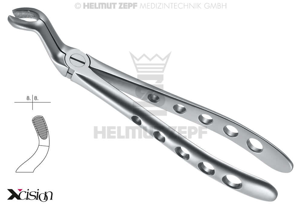 Helmut Zepf #67A upper wisdom teeth extraction forceps English Pattern Xcision-Line dental instrument No. 12.067.01Z