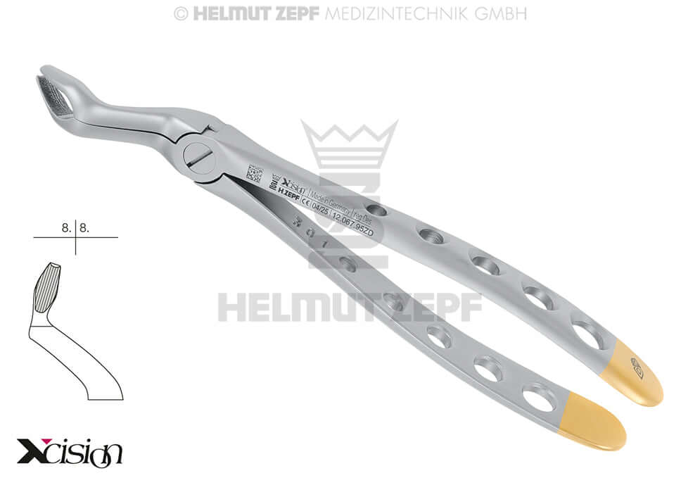 Helmut Zepf #67A upper wisdom teeth extraction forceps diamond coated English Pattern Modified Xcision-Line