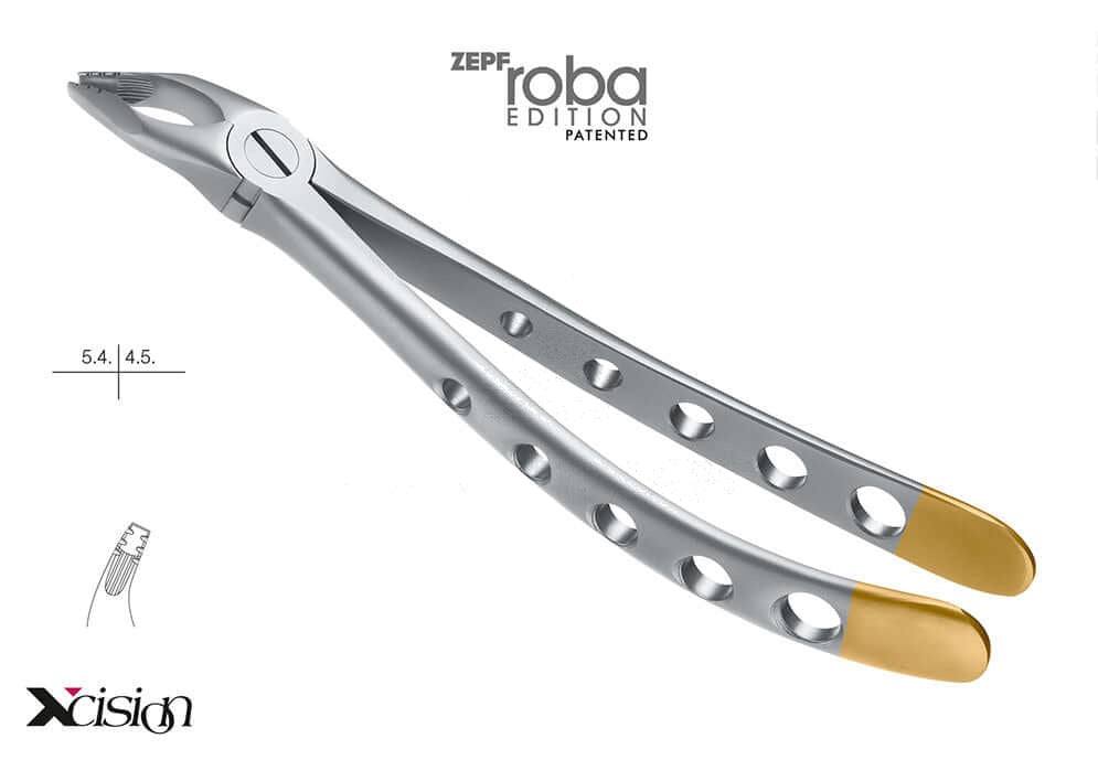 Helmut Zepf upper premolar extraction forceps diamond coated #35N Roba Edition Xcision-Line English Pattern