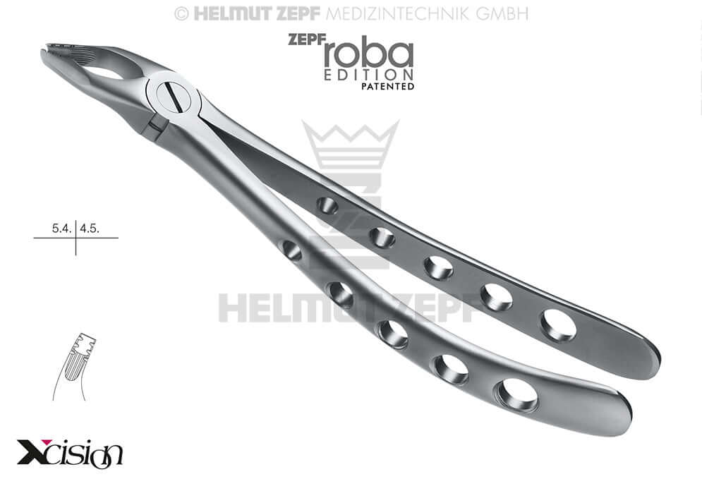 upper premolar extraction forceps english pattern #35M Modified Roba-Edition Xcision-Line Helmut Zepf 12.235.08Z