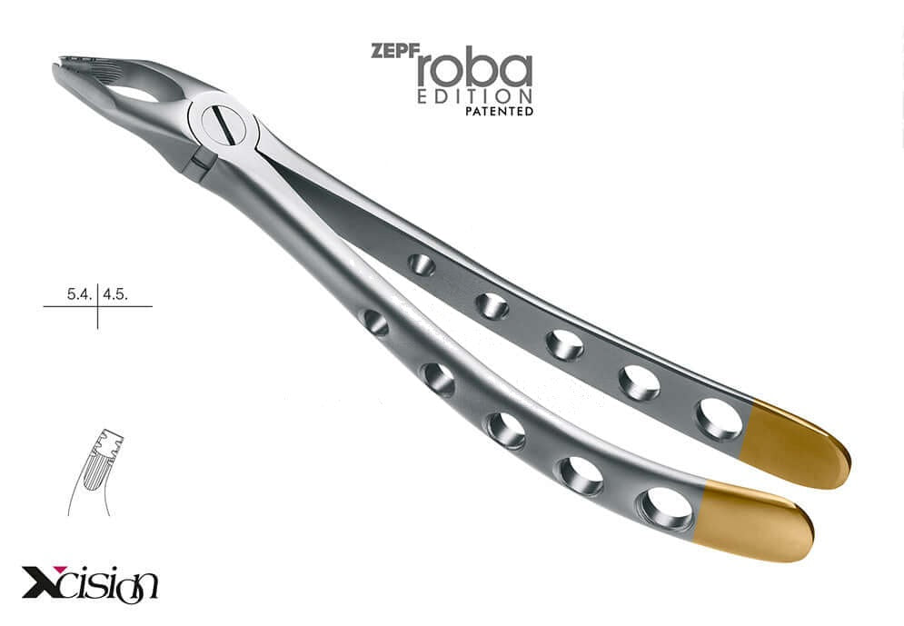 upper premolar extraction forceps diamond coated #35M Modified English Pattern Roba-Edition Xcision-Line Helmut Zepf