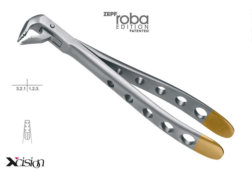 dental extraction forceps lower incisors and premolars #36N Roba-Edition Diamond Coated Xcision-Line Helmut Zepf