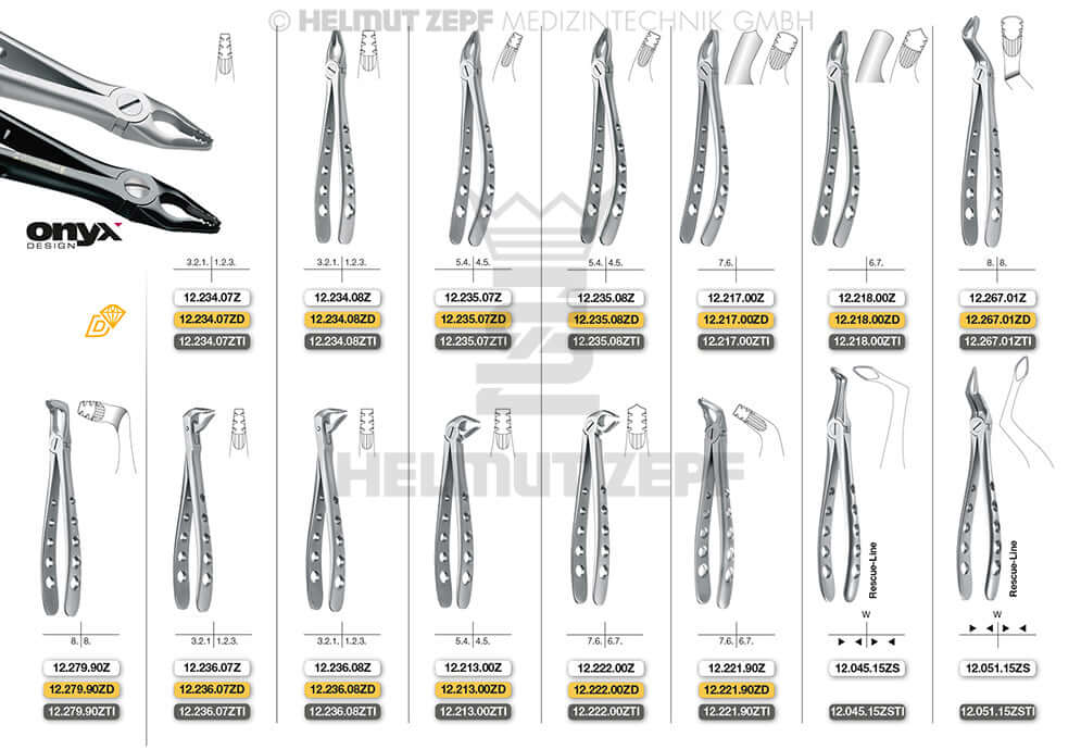 lower incisor premolar extraction forceps English pattern #36M Modified Roba-Edition Xcision-Line Helmut Zepf
