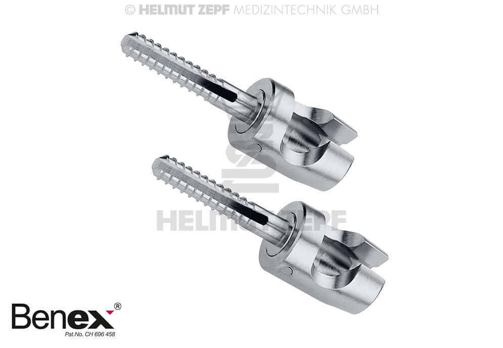 Benex Extraction System Short Screws 10mm Ø2.1mm 1 Pair Dental Extraction Tools by Helmut Zepf