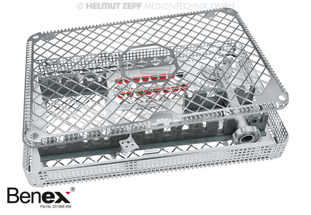 Benex II complete extraction set with sterilization basket and rack by Dr. Syfrig, Helmut Zepf No. 12.302.00