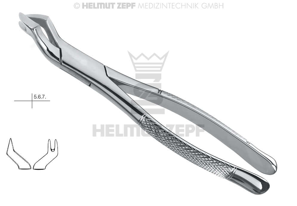Nevius extraction forceps upper molars left side #88-L American Pattern by Helmut Zepf No. 14.088.15