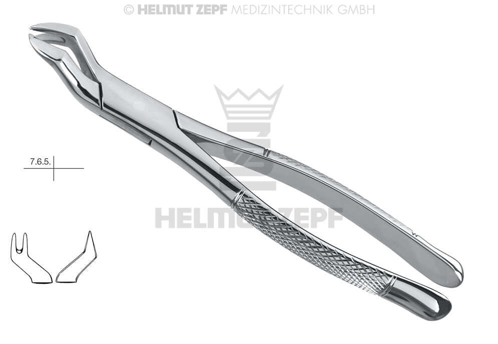 Nevius extraction forceps upper molars right side #88-R American Pattern by Helmut Zepf No. 14.088.16