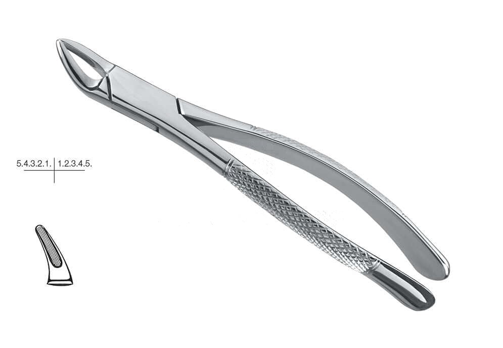 Cryer American Pattern #150 extraction forceps for upper incisors, premolars and roots by Helmut Zepf No.14.150.00