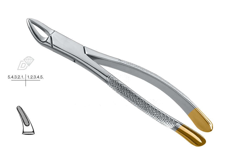 Helmut Zepf diamond coated extraction forceps upper incisors Cryer #150 American Pattern Premolars Roots