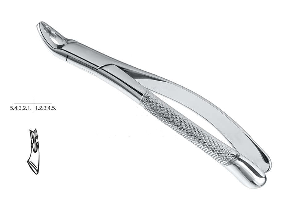 Cryer 150 extraction forceps upper teeth, American Pattern, Helmut Zepf No. 14.150.10, Stainless Steel
