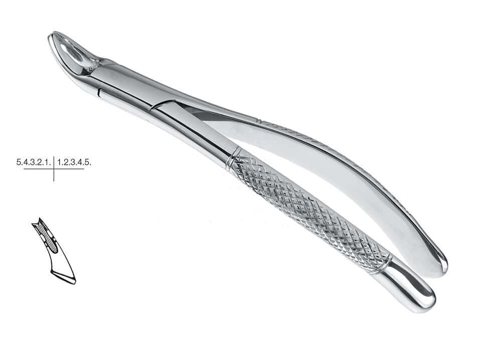 Helmut Zepf #150-AS pediatric extraction forceps upper teeth, American Pattern, stainless steel dental instrument for children