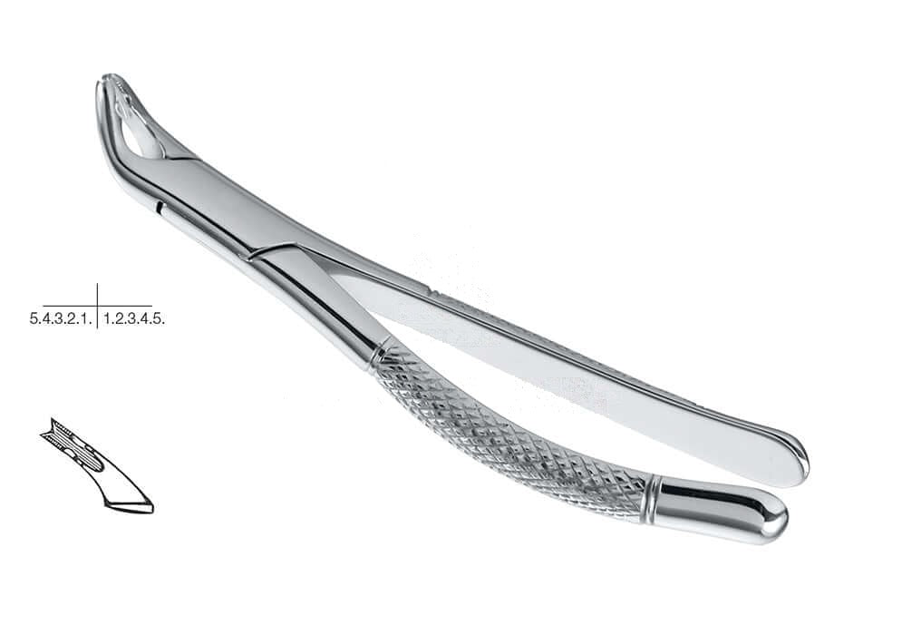 Helmut Zepf #151-AS pediatric extraction forceps lower teeth, American Pattern, stainless steel dental instrument for children