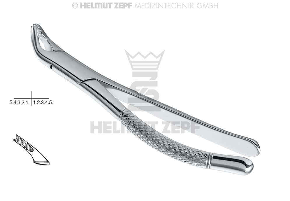 Helmut Zepf pediatric extraction forceps lower teeth #151-AS American Pattern Diamond Coated No.14.151.11D