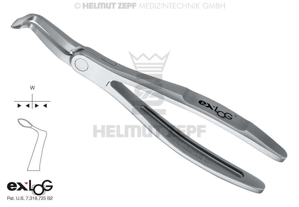 Helmut Zepf exLOG #45Sb lower root tip extraction forceps for precise dental extractions
