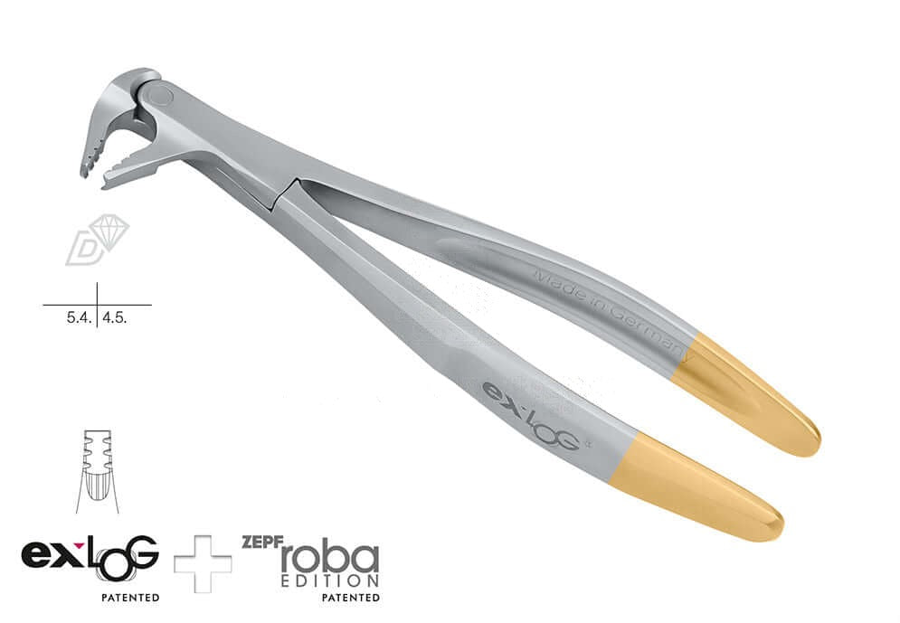 lower premolar extraction forceps diamond coated exLOG #13 deep parallel grip special beaks Helmut Zepf 15.213.00D