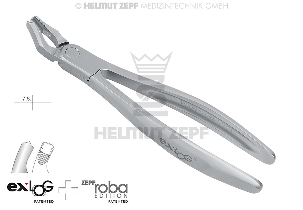 Helmut Zepf exLOG #17 upper right molar extraction forceps with special beaks for deep parallel grip No.15.217.00