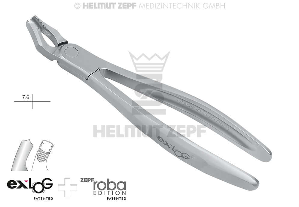 Helmut Zepf exLOG #17 upper right molar extraction forceps with special beaks for deep parallel grip No.15.217.00