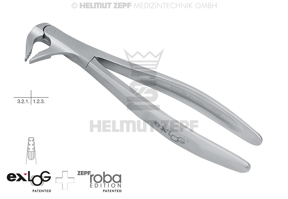 Helmut Zepf extraction forceps exLOG 36N dental instrument #36N stainless steel tooth extraction tool