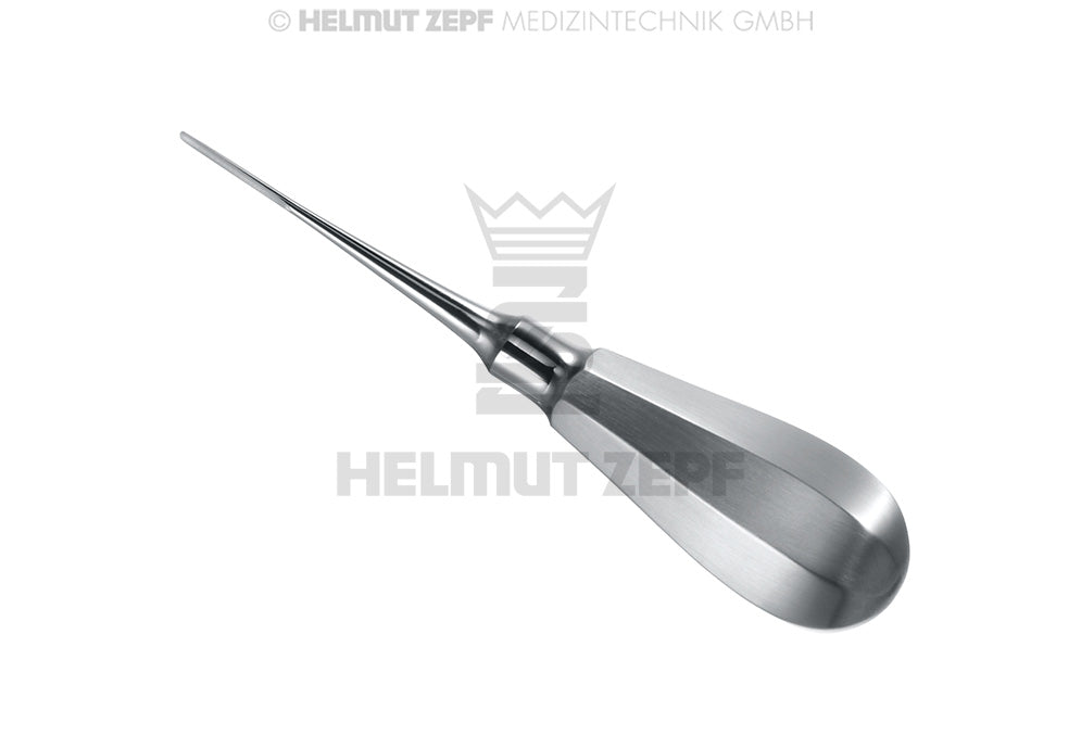 Helmut Zepf root elevator dental instrument 2mm, Bein Handle Round #0, 17.001.00 stainless steel surgical tool