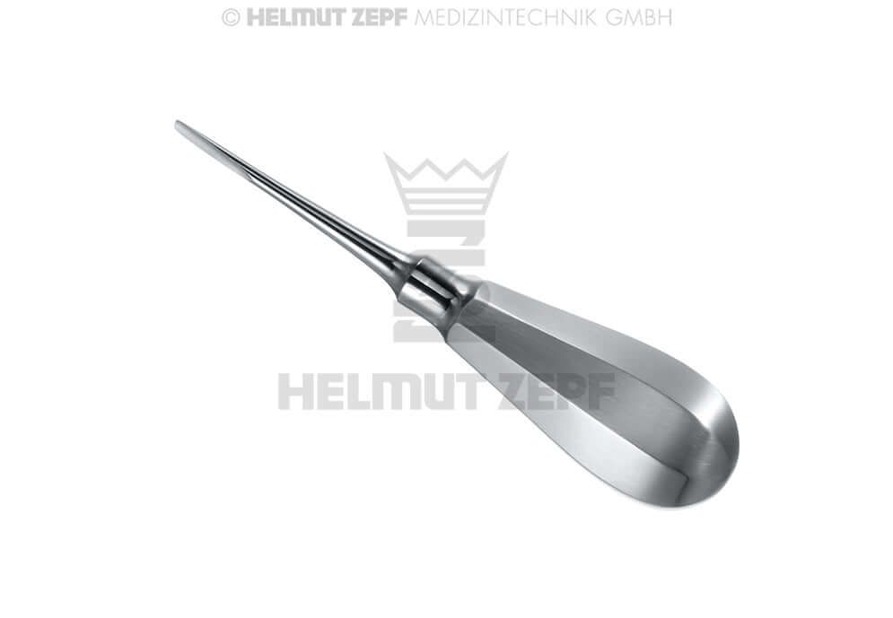 Helmut Zepf root elevator dental instrument Gärtner 3.5x125mm Bein Handle #01 No.17.013.01